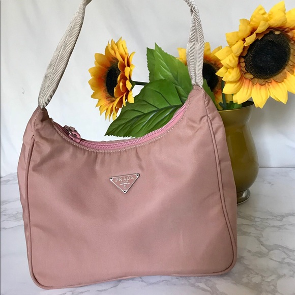 Prada Handbags - Authentic Prada tessuto nylon purse in rose.